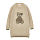 Abito Bimba in maglia con Teddy in strass