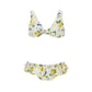 Bikini Bambina stampa limoni e rouches