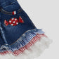Shorts Bambina frou frou in denim