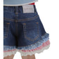 Shorts Bambina frou frou in denim