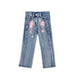 Jeans regular Bambina Floreali