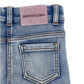 Jeans regular Bambina Floreali