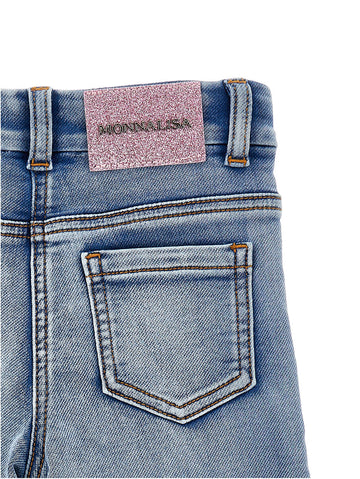 Jeans regular Bambina Floreali