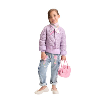 Jeans regular Bambina Floreali