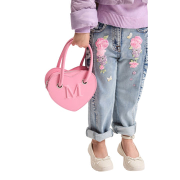 Jeans regular Bambina Floreali