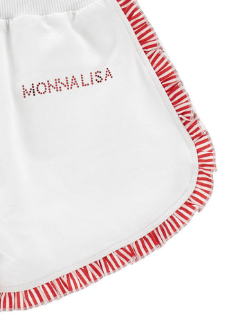 Shorts Bambina felpa con volants