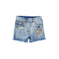 Short Bimba sfrangiati con Trilli e fiori