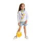 Short Bimba sfrangiati con Trilli e fiori