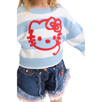 Maglia Bambina Hello Kitty a righe