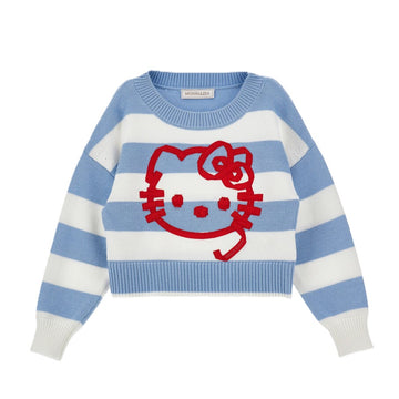 Maglia Bambina Hello Kitty a righe