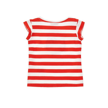 T-shirt Bimba Hello Kitty a righe e strass