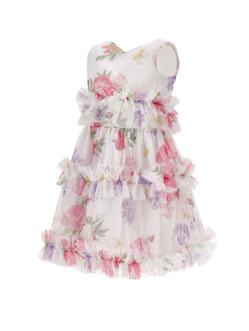 Abito Bambina tulle floreale