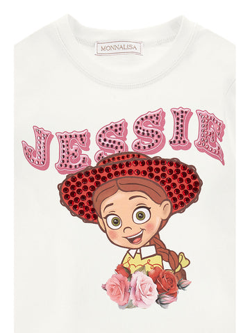 T-Shirt Bimba Jessie con strass