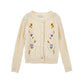 Cardigan Bimba con Losanghe ricamate