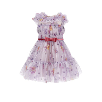 Abito Bimba in tulle Pois e fiori