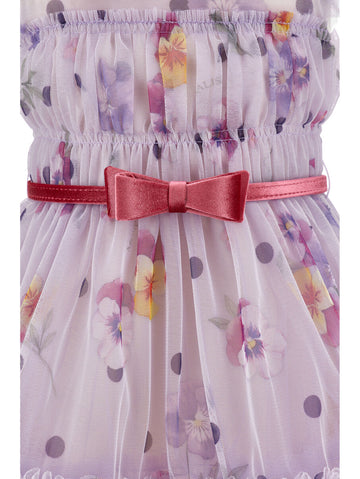 Abito Bimba in tulle Pois e fiori