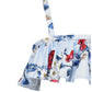 Bikini stretch con volants ciliegia