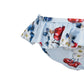 Bikini stretch con volants ciliegia