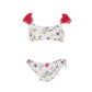 Bikini stretch rouches floreale