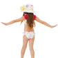 Bikini stretch rouches floreale