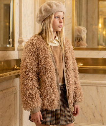 Cardigan giubbino Bambina in eco pelliccia
