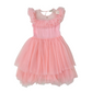Abito bimba corto in tulle con volant