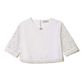 Blusa in pizzo e sangallo