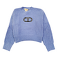 Maglia effetto pelliccia con logo Oval T