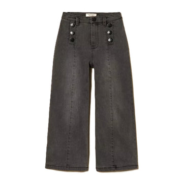 Jeans Baby wide leg con bottoni logati