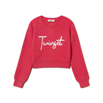 Pullover Baby a coste con logo