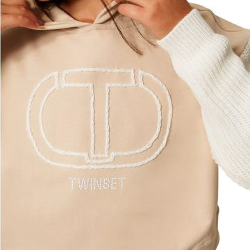 Felpa con logo e maniche in maglia