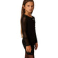 Abito corto in tulle con arricciatura