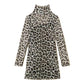 Abito corto in tulle animalier