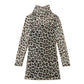 Abito corto in tulle animalier