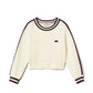 Pullover a costine con bande bicolor