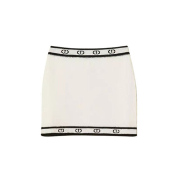 Minigonna in maglia con Oval T