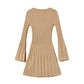 Abito corto in maglia plissé in lurex
