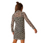 Abito corto in tulle animalier