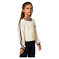 Pullover a costine con bande bicolor