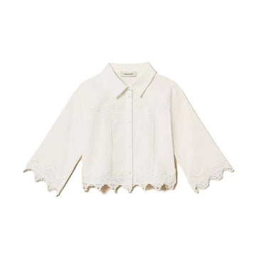 Camicia Baby in popeline con pizzo