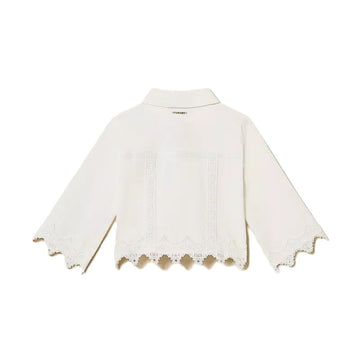 Camicia Baby in popeline con pizzo