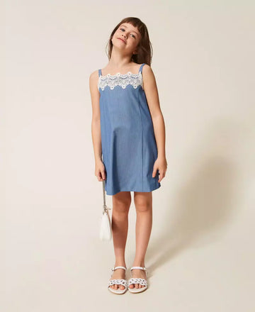 Sandali Girl in pelle con motivo a fiori