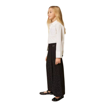 Pantalone Girl in popeline con borchie