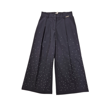 Pantalone Girl in popeline con strass