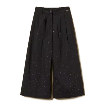 Pantalone Girl in popeline con borchie