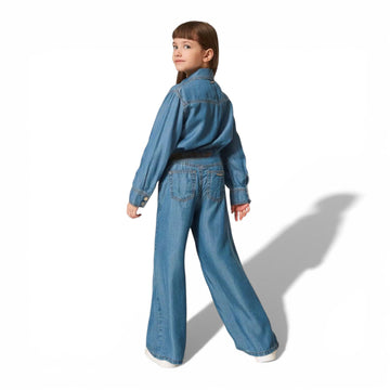 Jeans ampi Girl Chambray