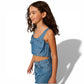 Top cropped con maxi fiocco Girl