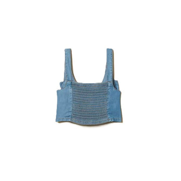 Top cropped con maxi fiocco Girl