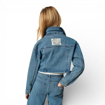 Giacca Girl cropped in jeans