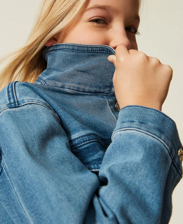 Giacca Girl cropped in jeans